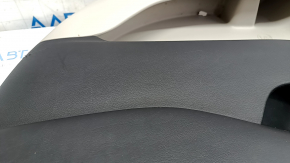 Door trim card front right Chrysler Pacifica 17-20 gray with black leather, scratches, abrasions, scuffs