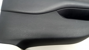 Door trim card front left Chrysler Pacifica 17-20 gray with black leather, scuffs