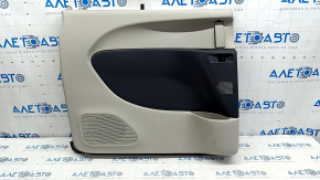 Door trim card rear left Chrysler Pacifica 17- under curtain, gray with black leather, scratches, abrasions