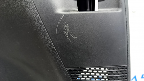 Door trim card rear left Chrysler Pacifica 17- under curtain, gray with black leather, scratches, abrasions