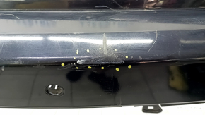 Bare rear bumper Chrysler Pacifica 17-23 under the lip, parking sensors, broken mount, dents, black
