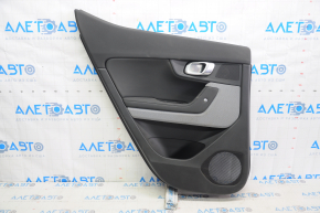 Door trim card rear left Polestar 2 21- black, plastic, armrest cloth, insert black cloth, scratches