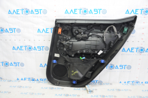 Door trim card rear left Polestar 2 21- black, plastic, armrest cloth, insert black cloth, scratches