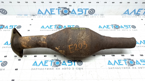 Catalytic converter from the middle part of Toyota Highlander 08-13 hybrid, dented, mesh crumbled