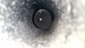 Catalytic converter from the middle part of Toyota Highlander 08-13 hybrid, dented, mesh crumbled