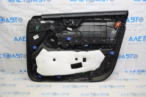 Door trim card front left Polestar 2 21- black, plastic, armrest cloth black, insert cloth black, needs cleaning, broken fasteners