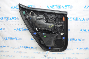 Door trim card rear right Polestar 2 21- black, plastic, armrest cloth black, insert cloth black, for cleaning, dents on insert