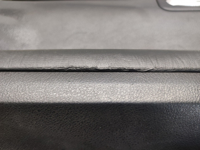 Door trim card front left Lexus ES300h ES350 13-18 black with black insert leather, armrest leather, molding under wood gloss, under seat memory, scratches