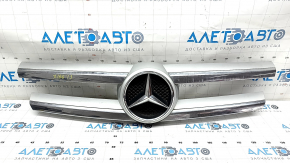 Radiator grill assembly grill Mercedes GLS-class X166 13-16 for radar and camera, with emblem, sand