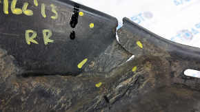 Rear right underbody protection Mercedes GLS-class X166 13-19 worn, cracks, tears