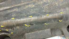 Rear right underbody protection Mercedes GLS-class X166 13-19 worn, cracks, tears