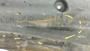 Rear left underbody protection Mercedes GLS-class X166 13-19 worn, cracks, tears