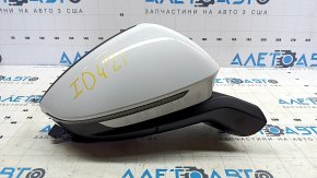 Side mirror right Volkswagen ID.4 21-23 white, turn signal, backlight, heating, BSM, 12+2 pins