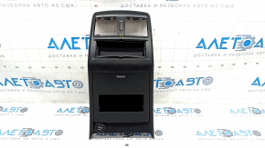 Rear center console trim Mercedes GLS-class X166 13-19 black, with box pockets, with cigarette lighter, crack