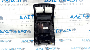 Rear center console trim Mercedes GLS-class X166 13-19 black, with box pockets, with cigarette lighter, crack