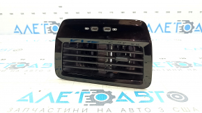 Air duct deflector for center console Volkswagen ID.4 21-23 with USB hub, glossy, black, worn, no direction adjustment