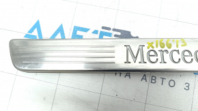 Door sill trim outer front left Mercedes GLS-class X166 13-19 chrome with backlight, scratches
