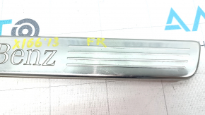 Door sill trim outer front right Mercedes GLS-class X166 13-19 chrome with backlight, scratches