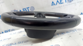 Naked steering wheel Chrysler Pacifica 17-20 leather black with heating, brown stitching, scratches, abrasions