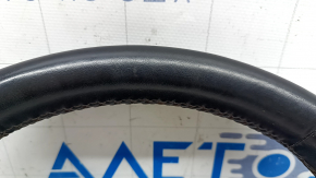 Naked steering wheel Chrysler Pacifica 17-20 leather black with heating, brown stitching, scratches, abrasions