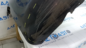 Bare front bumper Chrysler Pacifica 17-20 under fog lights without parking sensors, black, scratches, dents, broken fasteners