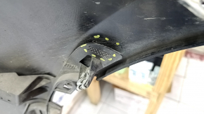 Bare front bumper Chrysler Pacifica 17-20 under fog lights without parking sensors, black, scratches, dents, broken fasteners