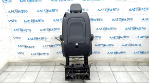Rear row of seats 2nd row left Chrysler Pacifica 17-20 manual, leather black brown stitching, scratches on the back, tears in the leather, needs cleaning