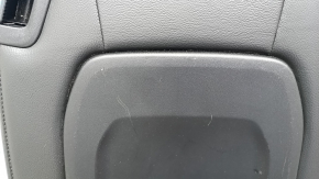 Rear row of seats 2nd row left Chrysler Pacifica 17-20 manual, leather black brown stitching, scratches on the back, tears in the leather, needs cleaning