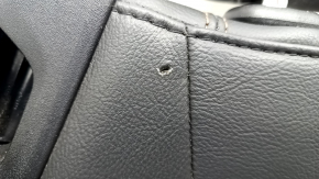 Rear row of seats 2nd row left Chrysler Pacifica 17-20 manual, leather black brown stitching, scratches on the back, tears in the leather, needs cleaning