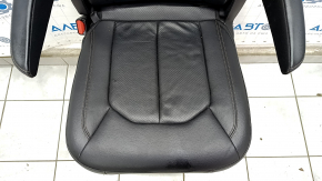 Rear row of seats 2nd row left Chrysler Pacifica 17-20 manual, leather black brown stitching, scratches on the back, tears in the leather, needs cleaning