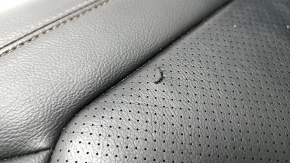 Rear row of seats 2nd row left Chrysler Pacifica 17-20 manual, leather black brown stitching, scratches on the back, tears in the leather, needs cleaning