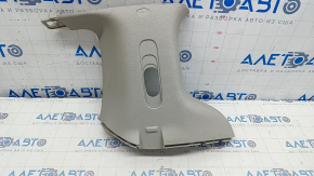 Rear pillar trim upper belt left Chrysler Pacifica 17- gray, tear, scratches, abrasions