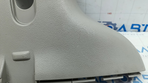 Rear pillar trim upper belt left Chrysler Pacifica 17- gray, tear, scratches, abrasions