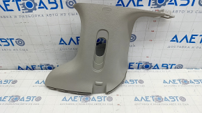 Rear pillar trim upper belt right Chrysler Pacifica 17- gray, tear, scratches, abrasions