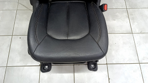 Chrysler Pacifica 17-20 passenger seat with airbag, black leather, brown stitching, mechanical, heated, scratches on the pad