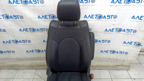 Chrysler Pacifica 17-20 passenger seat with airbag, black leather, brown stitching, mechanical, heated, scratches on the pad