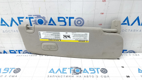 Left visor Chrysler Pacifica 17- gray with Home link, without hook, for cleaning