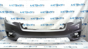 Front bumper bare upper part Jeep Cherokee KL 19-21 without parking sensors, without plug towing hook, silver