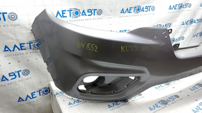 Front bumper bare upper part Jeep Cherokee KL 19-21 without parking sensors, without plug towing hook, silver