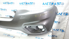 Front bumper bare upper part Jeep Cherokee KL 19-21 without parking sensors, without plug towing hook, silver