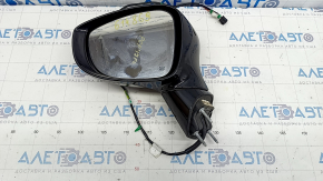 Left side mirror Chrysler Pacifica 17-20 heated, black, BSM, 7 pins