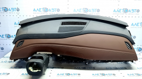 Torpedo front panel with AIRBAG Volkswagen ID.4 21-23 black-brown, rusty pyropatron, broken mount