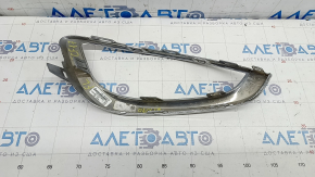 Front bumper grille frame left Chrysler Pacifica 17-20 chrome, sand, bumps