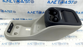 Central console with cup holders Chrysler Pacifica 19-20 gray, scratches, scuffs, for dry cleaning