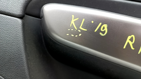 Door trim card rear right Jeep Cherokee KL 19 - black with black insert leather, armrest leather, scratches, abrasions