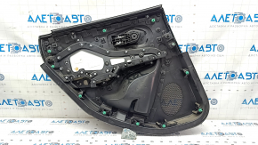 Door trim card rear right Jeep Cherokee KL 19 - black with black insert leather, armrest leather, scratches, abrasions