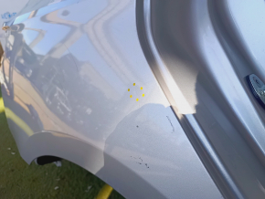 Quarter wing rear right Hyundai Sonata 15-19 silver, sawed off, pokes