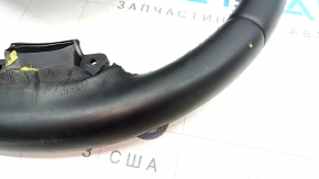 Naked steering wheel Jeep Cherokee KL 14 - black leather, without heating, scuffs, crack, scratches