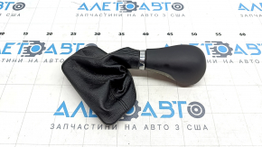 Gear knob Jeep Cherokee KL 19-23 black, leather, dents