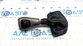 Gear knob Jeep Cherokee KL 19-23 black, leather, dents